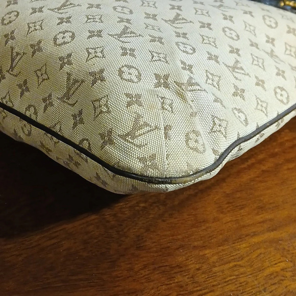 AUTHENTIC LOUIS VUITTON MONOGRAM CANVAS LEATHER BROWN AND TAN BAG - Picture 9 of 16